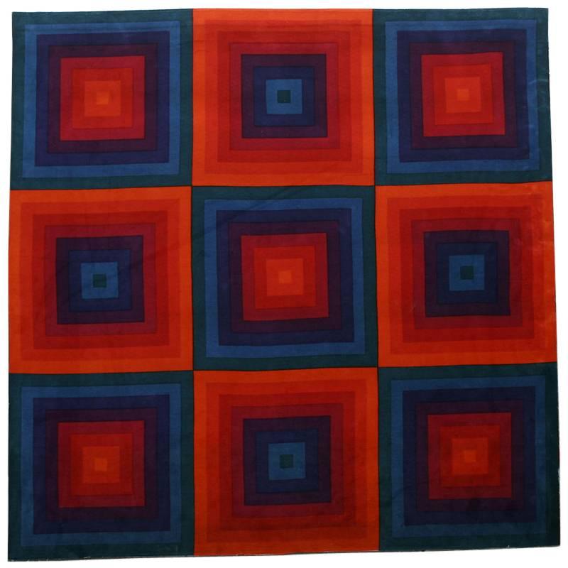 'Large Squares' Velour Fabric by Verner Panton for Spectrum Mira-X