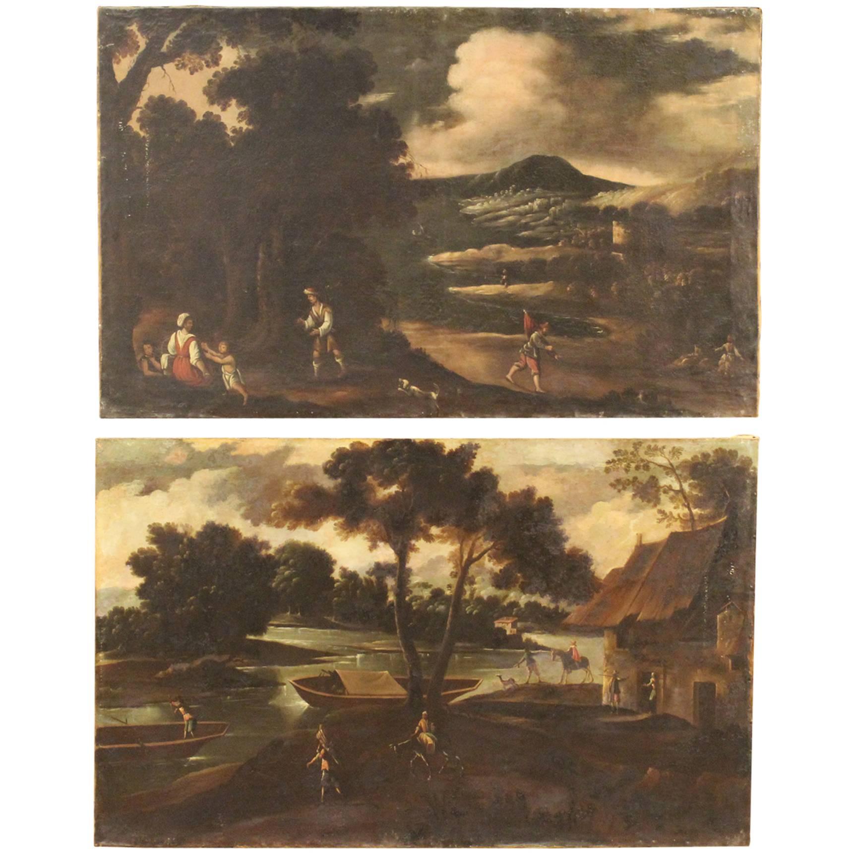 18th Century Pair of Spanish Paintings