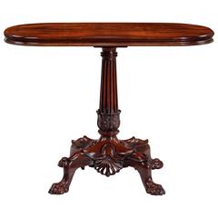 Antique Regency Carved Mahogany Pedestal Table
