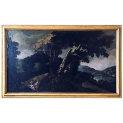 Large 18th Century Italian Landscape Allegory of Love and Fertility
