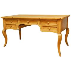 Vintage Rustic Carved Pine Desk