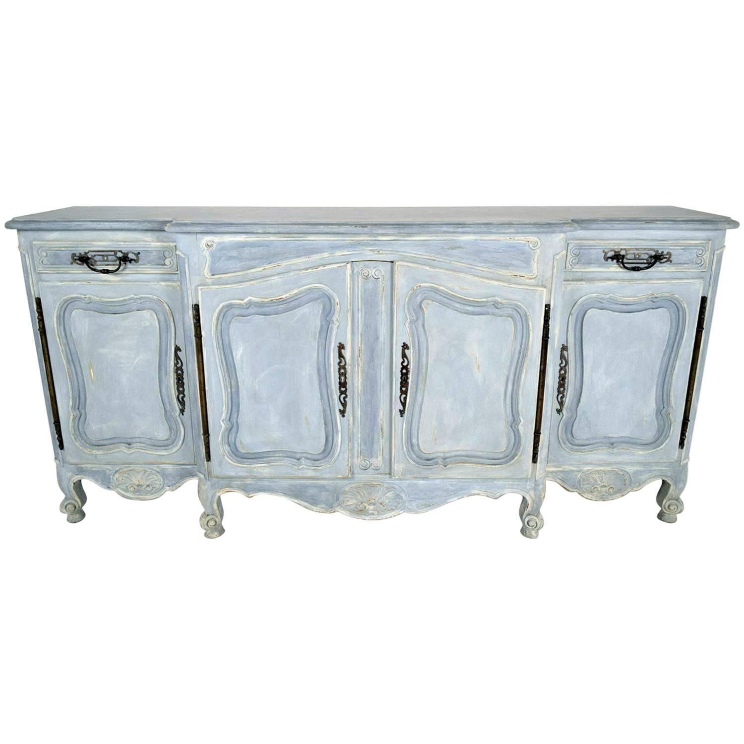 French Louis XV Painted Oak Wood Buffet or Sideboard