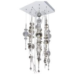 Contemporary Compendant Hanging Glass Sculpture 