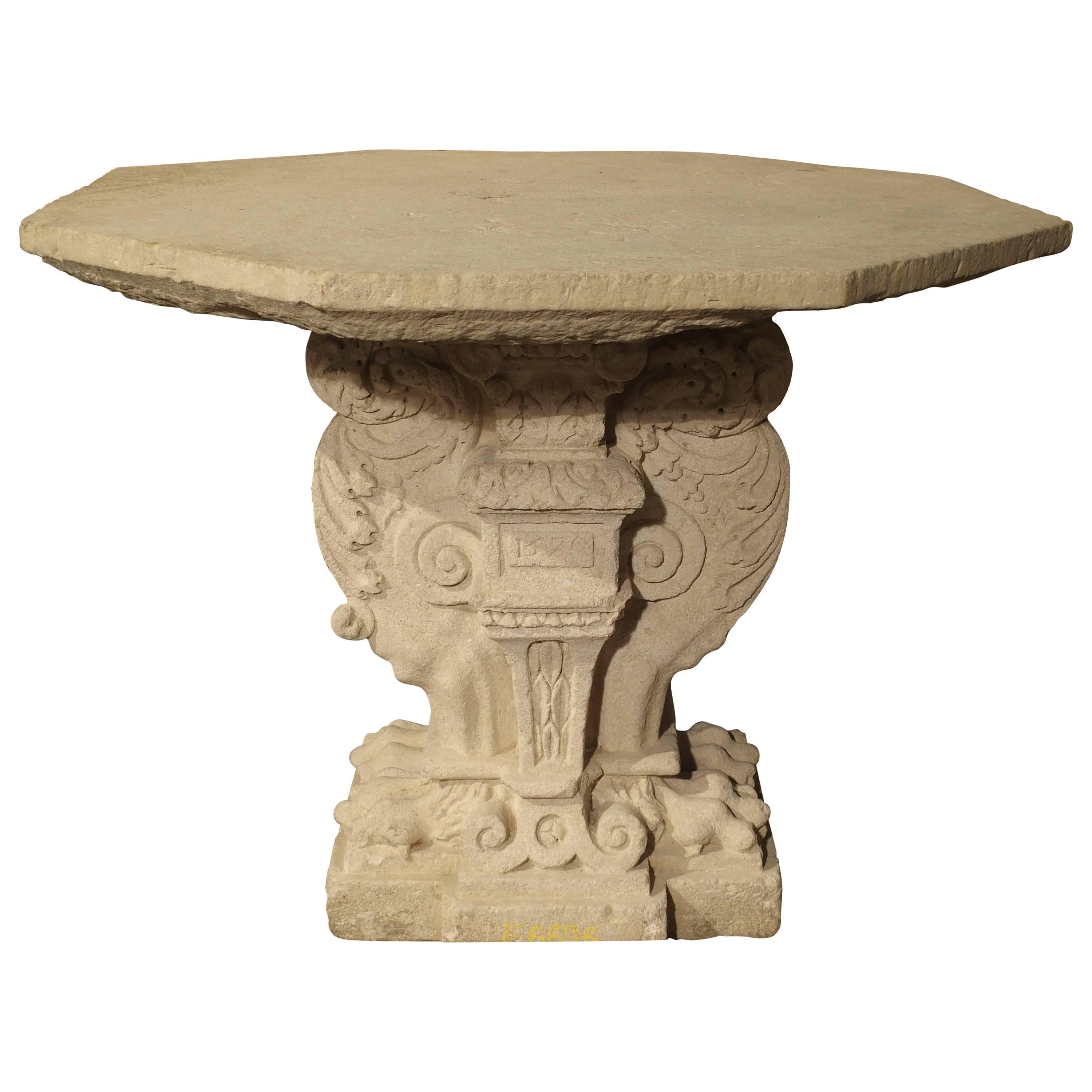 Rare Period Renaissance Stone Table from the South of France