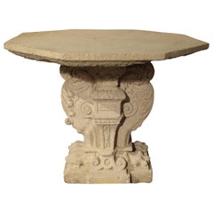 Vintage Rare Period Renaissance Stone Table from the South of France