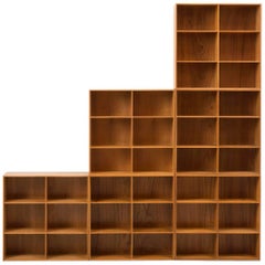 Set of Modular Elm Bookcases by Mogens Koch