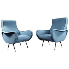 Pair of Elegant "Lady Chairs" Designed Marco Zanuso, Italy, 1950 Pair of Elegant "Lady Chairs" Designed Marco Zanuso, Italy, 1950