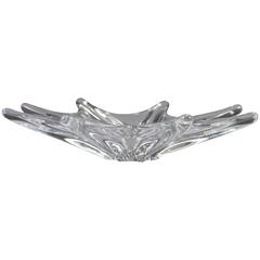 Clear Baccarat Glass Star-Shaped Bowl