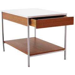 George Nelson for Herman Miller End Table, Rare White Laminate Top Version 4