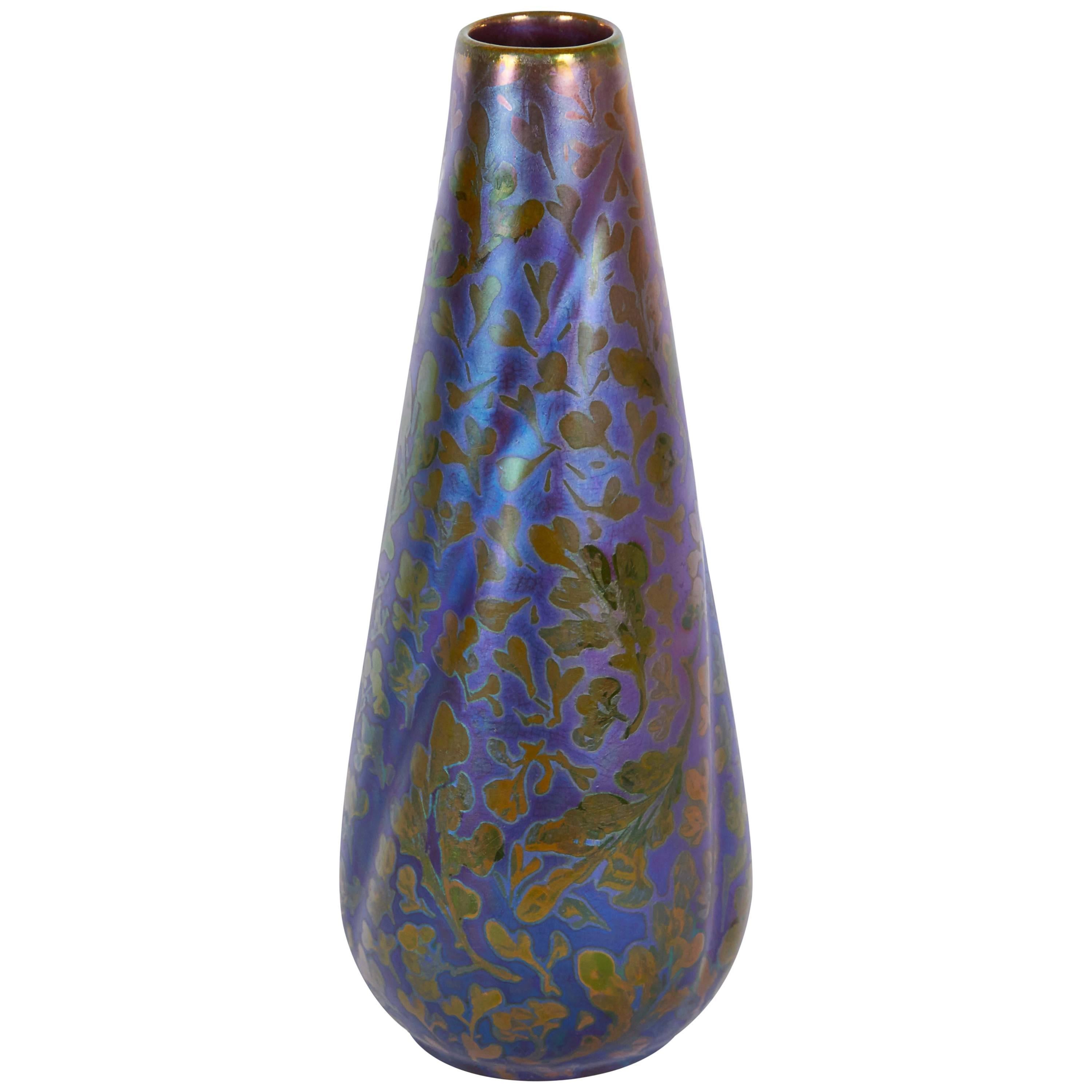 Jacques Sicard Art Nouveau Luster Glaze Vase for Weller Pottery
