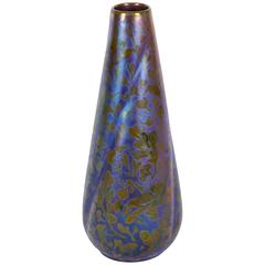 Jacques Sicard Art Nouveau Vase à glaçure brillante pour la poterie Weller