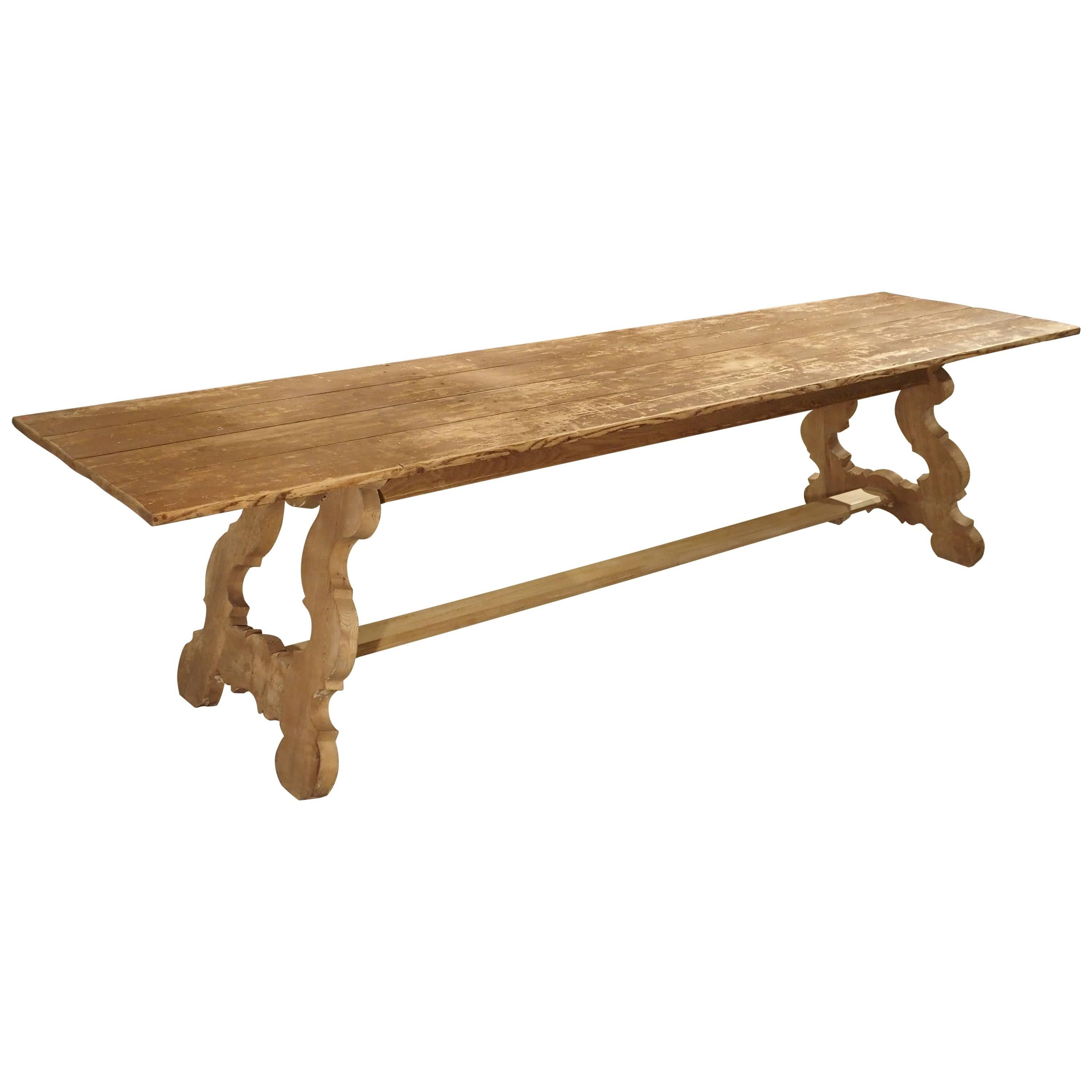 Long Antique Spanish Farm Table Made of Pine at 1stDibs antique in