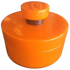 Retro Orange Cased Glass Canister or Container by Holmegaard