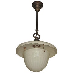 Retro 1919 Large Brascolite Commercial Fixture