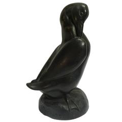 Irénée Rochard, an Art Deco Bronze Duck Sculpture, Signed