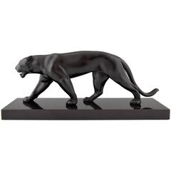 French Art Deco panther sculpture by Max Le Verrier, 1930