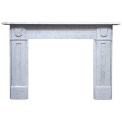 19th Century Early Victorian Carrara Marble Mantel 3