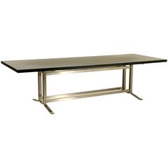 Large Table by Moscatelli for Formanova Rosewood Veneer Metal Vintage, Italy