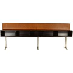 Cabinet by Moscatelli for Formanova Rosewood Veneer Metal Leatherette Vintage