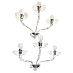 Six Wall Sconces by Archimede Seguso, 1940