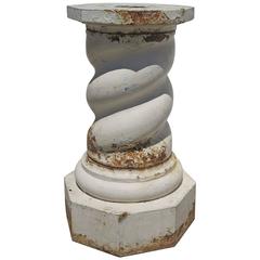 19th Century Cast Iron Garden Pedestal 2