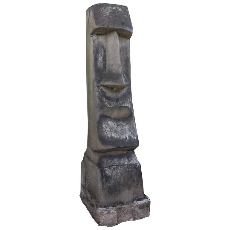 Monumental Easter Island Replica Stucco Statue For Sale at 1stDibs