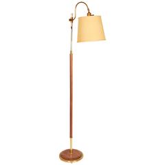 Adjustable Lantern Floor Lamp with Wood Base