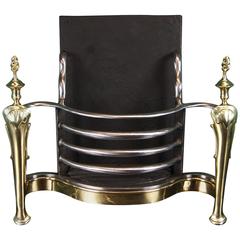 19th Century English Queen Anne Style Fire Basket