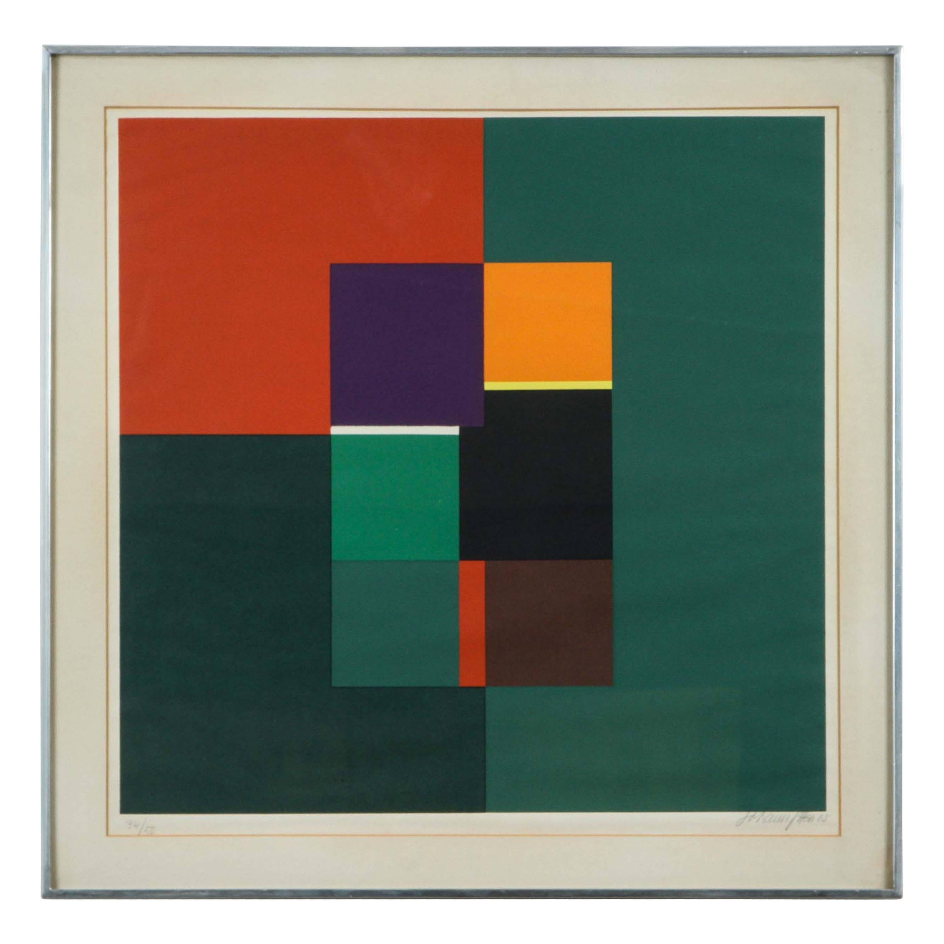 1960s Abstract Lithograph