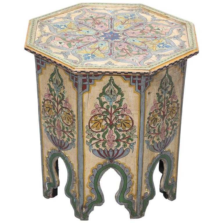 Hand-Painted Anglo-Indian Side Table at 1stDibs | indian side tables, indian  style side table, side table indian