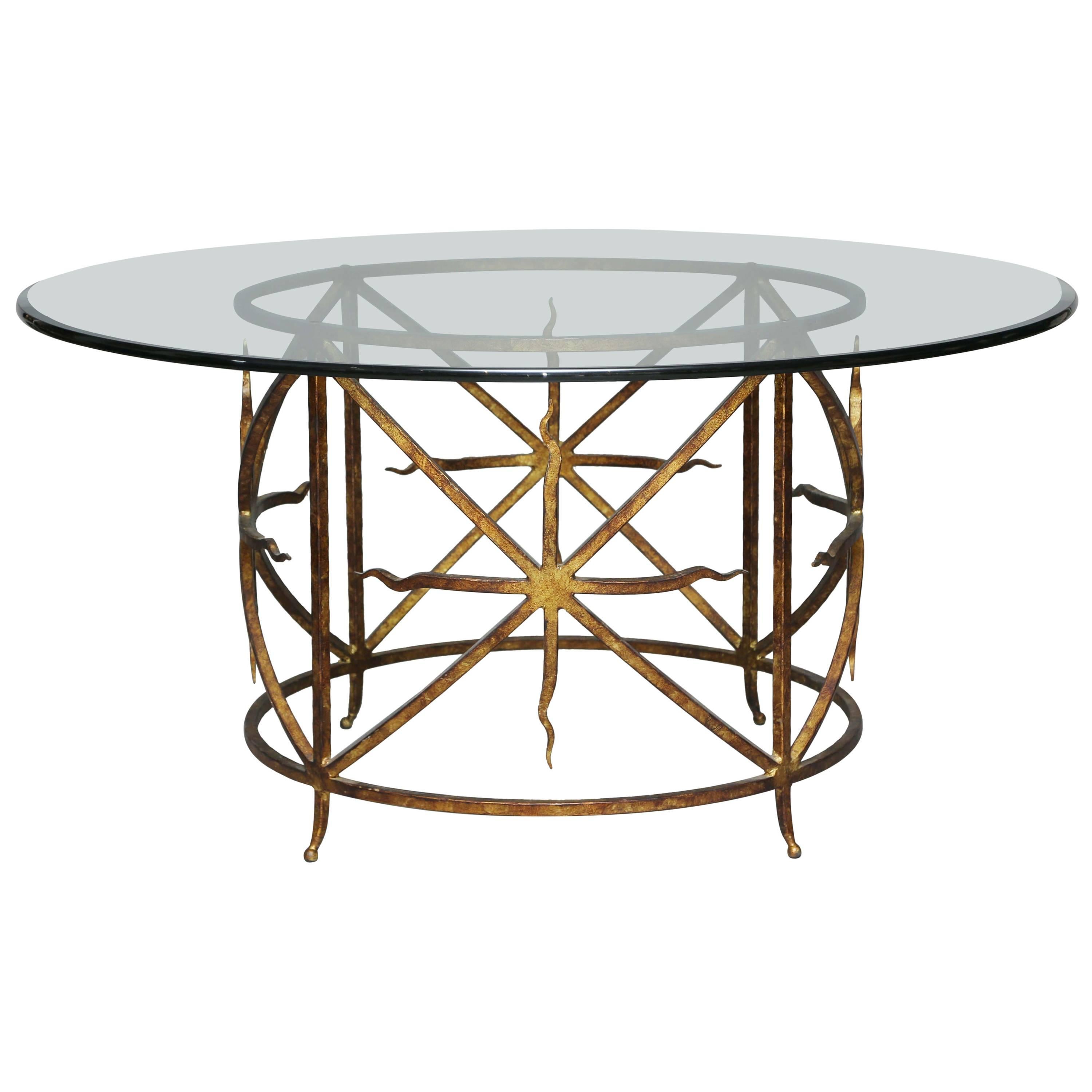 Gilded Iron Dining Table/Center Table