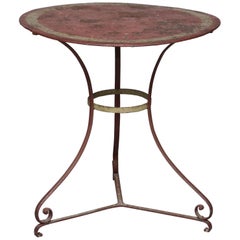 19th Century French Painted Tole Cafe Table