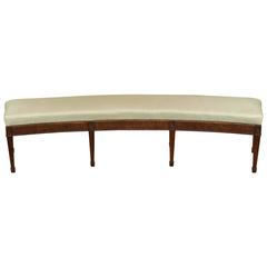 Newly Upholstered Louis XVI-Style Walnut or Beech Banquette