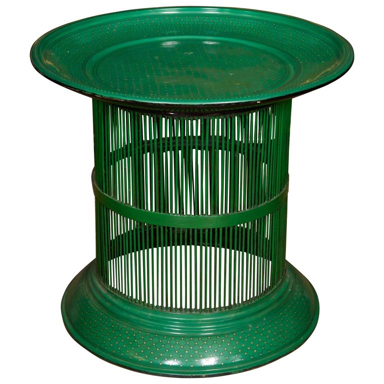 Green Bamboo Side Table at 1stDibs