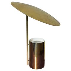 Rare George Nelson "Half Nelson" Brass Reflector Lamp