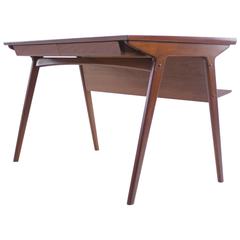 Sleek and Stylish Danish Modern Teak Desk Designed by Harry Ostergaard