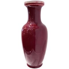 Chinese Ox Blood Glaze Porcelain Vase, circa 1900