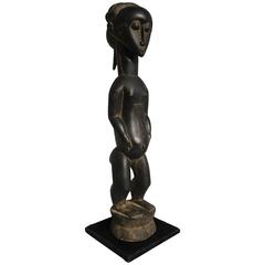 European Market Baule Carved Standing Male Figure, French Colonial Period 10