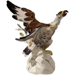 Large Meissen Porcelain Eagle, Germany, circa 1921