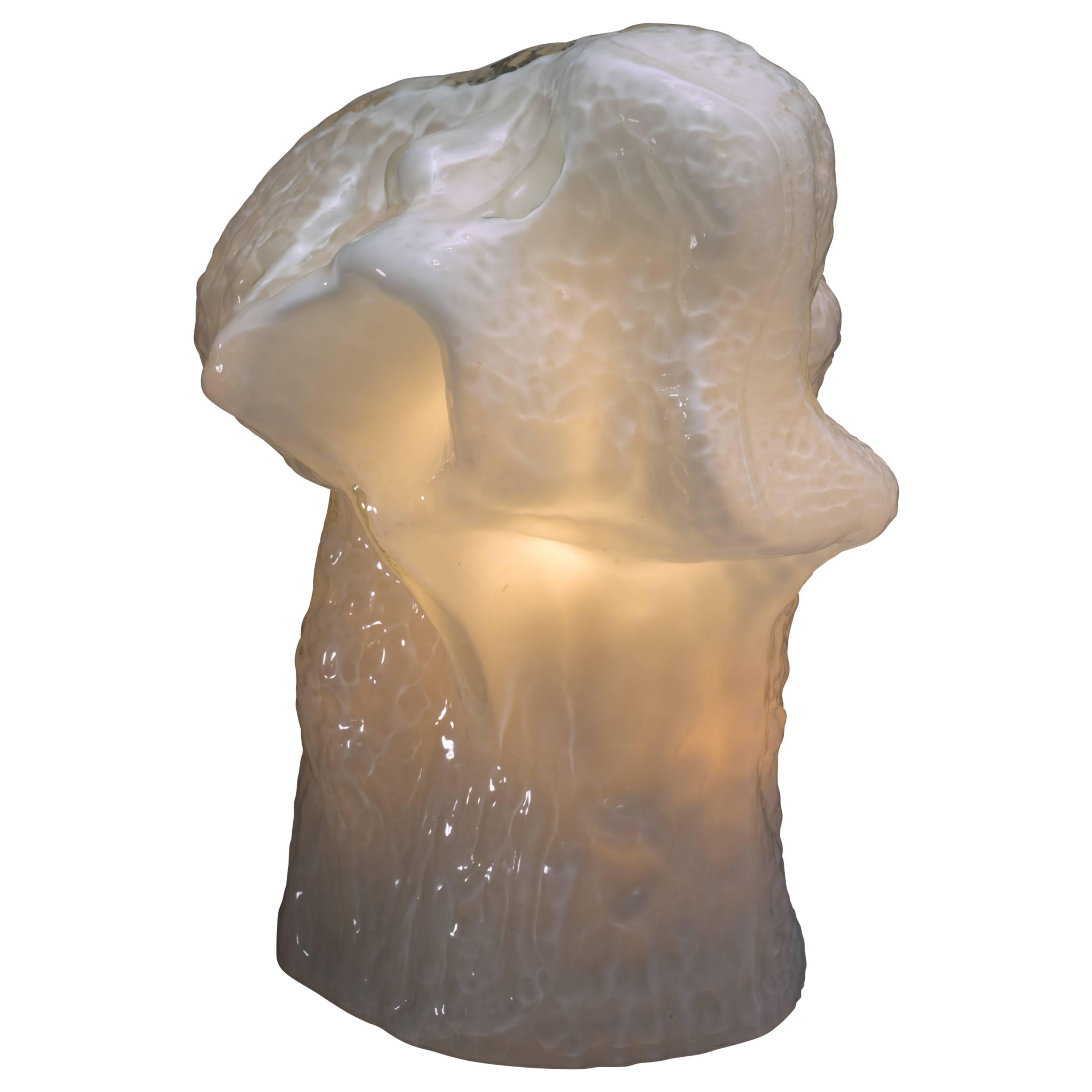 Carlo Nason Sculptural Murano Glass Table Lamp by Mazzega, Italy, 1960s For Sale