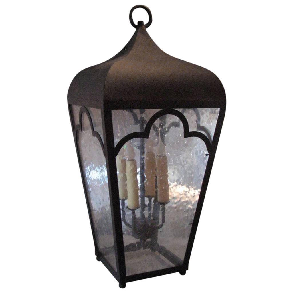 ON SALE Lantern  Reproduction Tudor Laura Lee With Seeded Glass For Sale