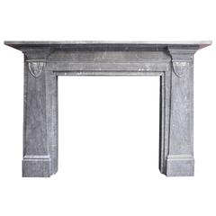 19th Century William IV Grey Marble Fireplace Mantle