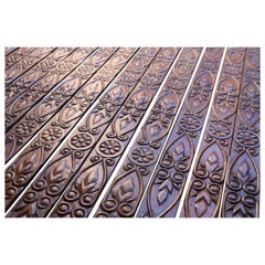 Antique Seventeen Lengths of 1920s Carved Oak Mouldings