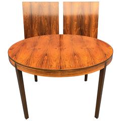 Rosewood Extendable Circular Dining Table by Hornslet Mobelfabrik
