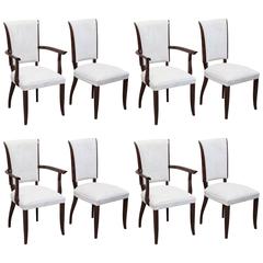 Set of Eight Art Deco Dining Room Chairs