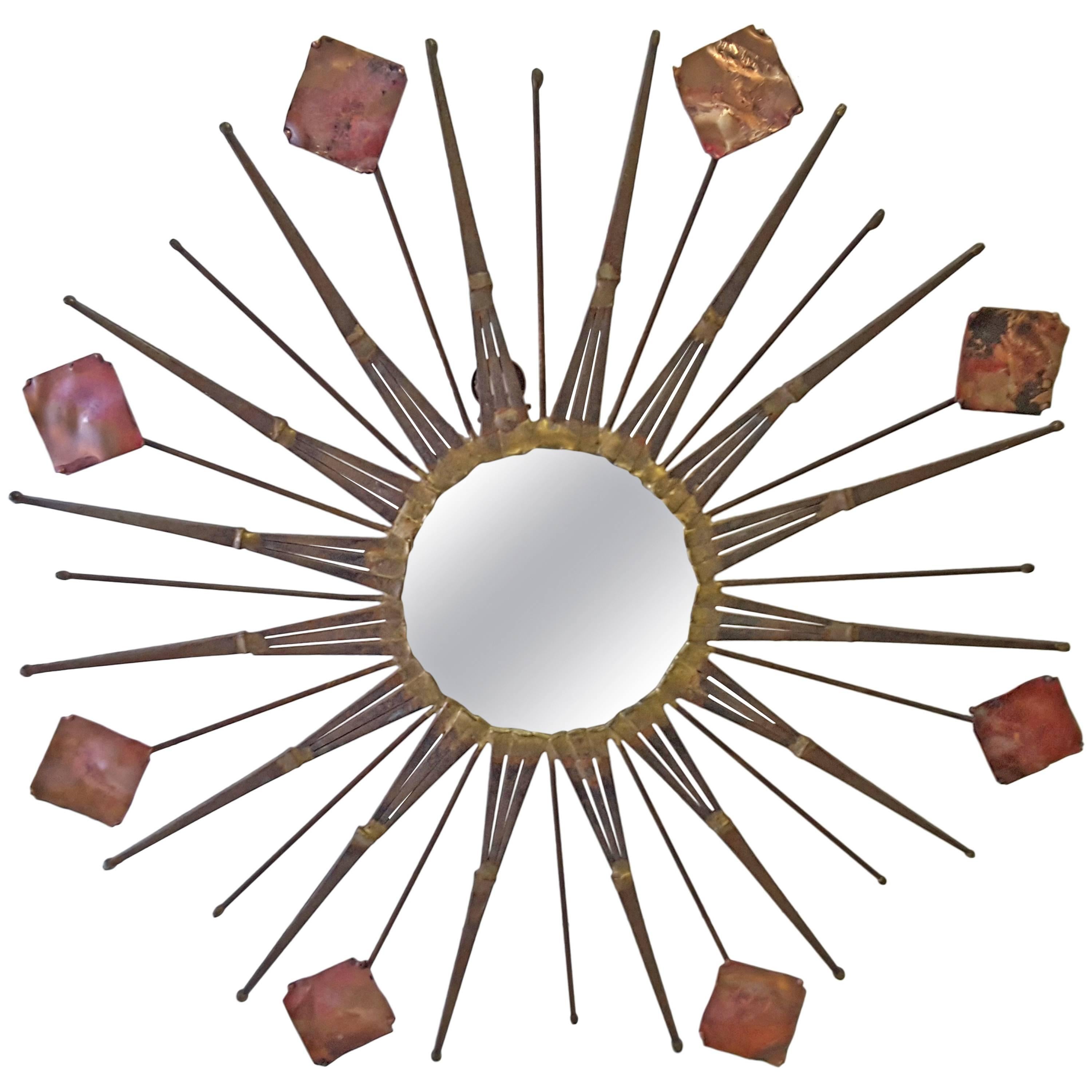 A Curtis Jere Style Abstract Brutalist Copper Wall Sculpture For Sale