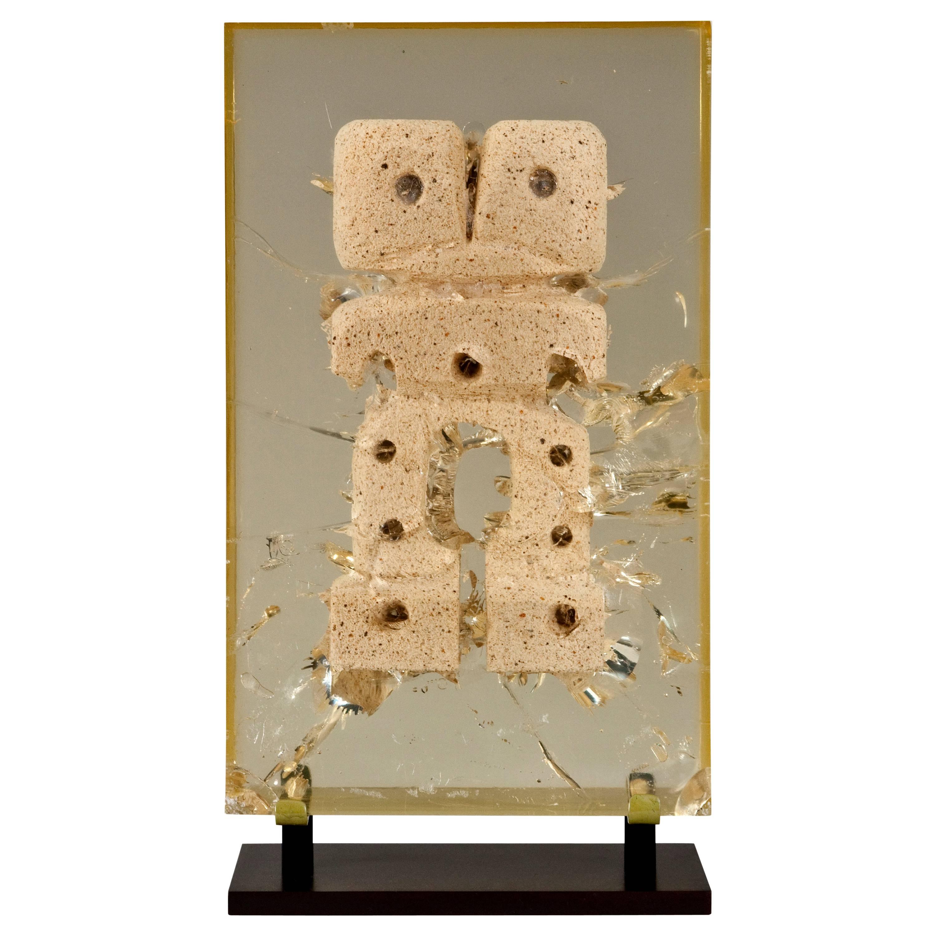 Pierre Giraudon Attributed, French Fractal Resin Sculpture For Sale