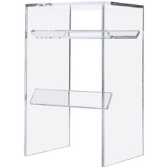 Clear Acrylic 'Stooble' (Stool x End Table), Multipurpose Sub-Surface Terrarium