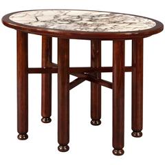 Adolf Loos, Rare Austrian Mahogany and Marble Table