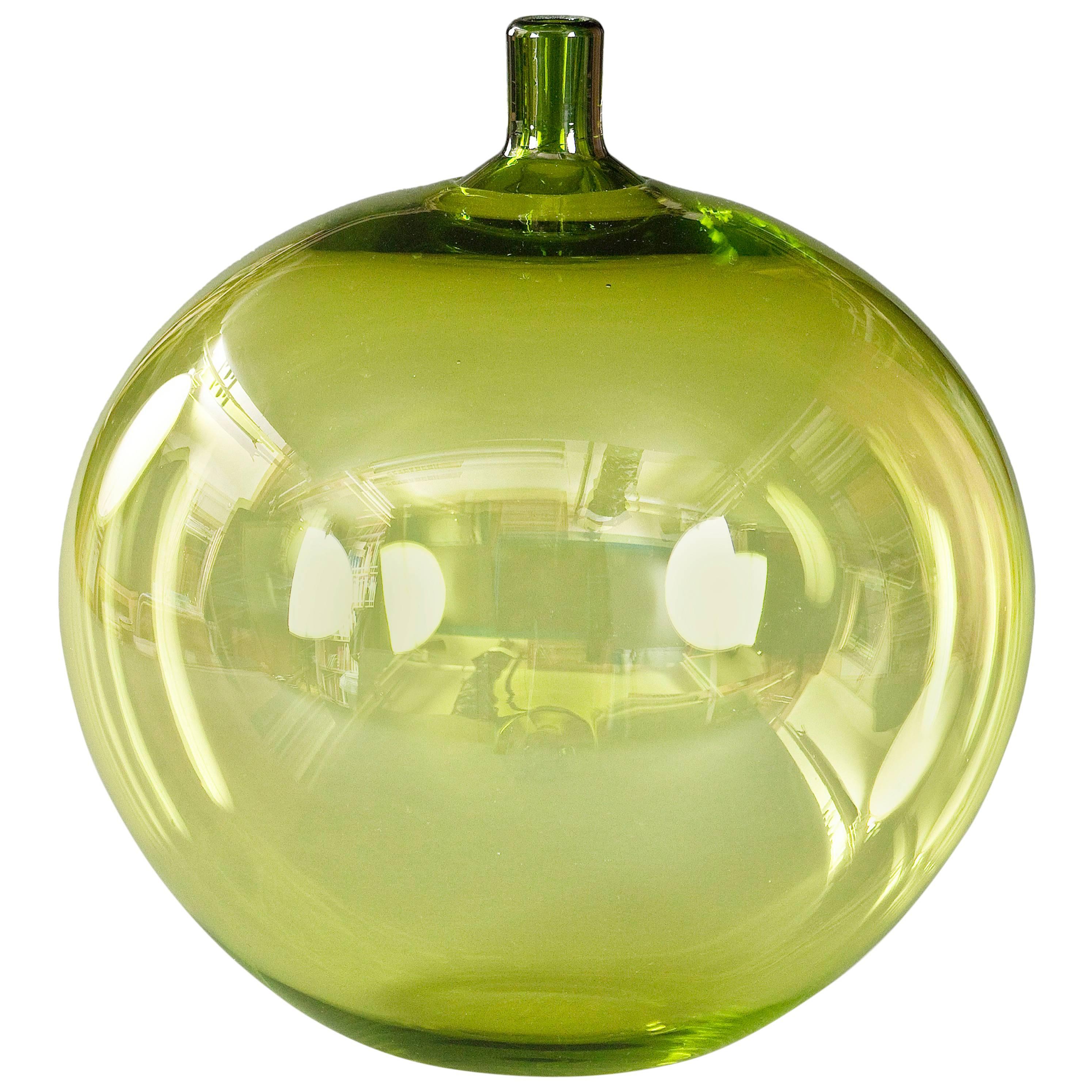 Ingeborg Lundin for Orrefors, Swedish Glass Apple Vase